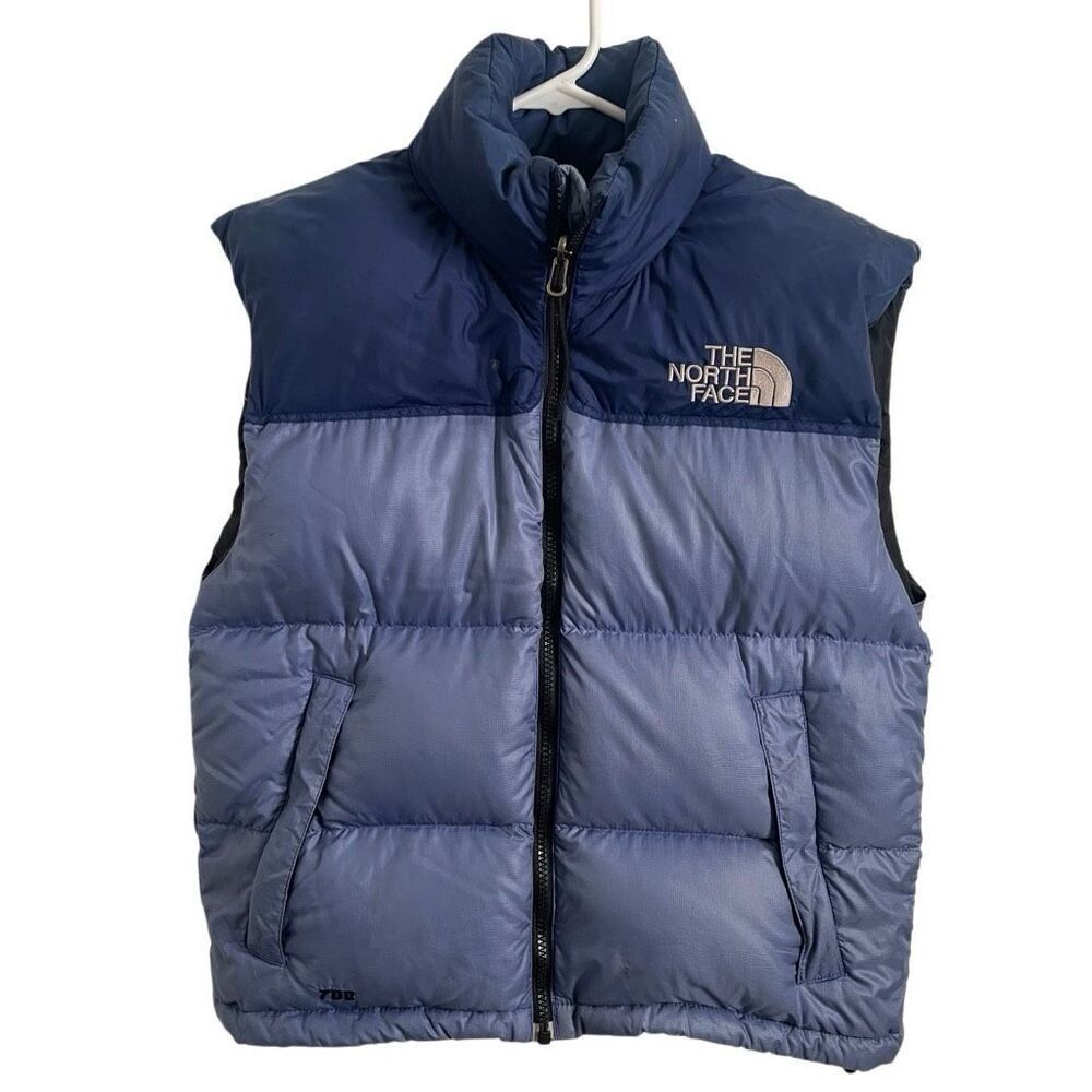Vtg The North Face Womens Nuptse Vest XS Blue 700 Fill Power Goose Down
